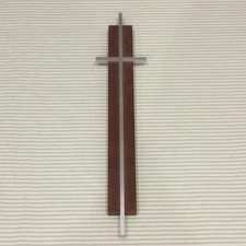 Vintage Cross Mid Century Modern MCM Tall Slim Slender Wall Hanging Decor