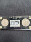 1964 Kennedy Halves With 1963 Stamp Very Unique