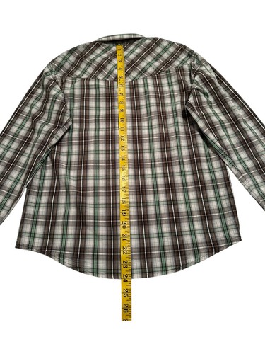Cinch Boys Country Western Plaid Snap Button Shirt Boys Large / 12 Long Sleeve - Picture 9 of 15
