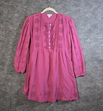 Sundance Dress Set Womens XXS Petite Pink Cotton Peasant Detachable Slip Dress