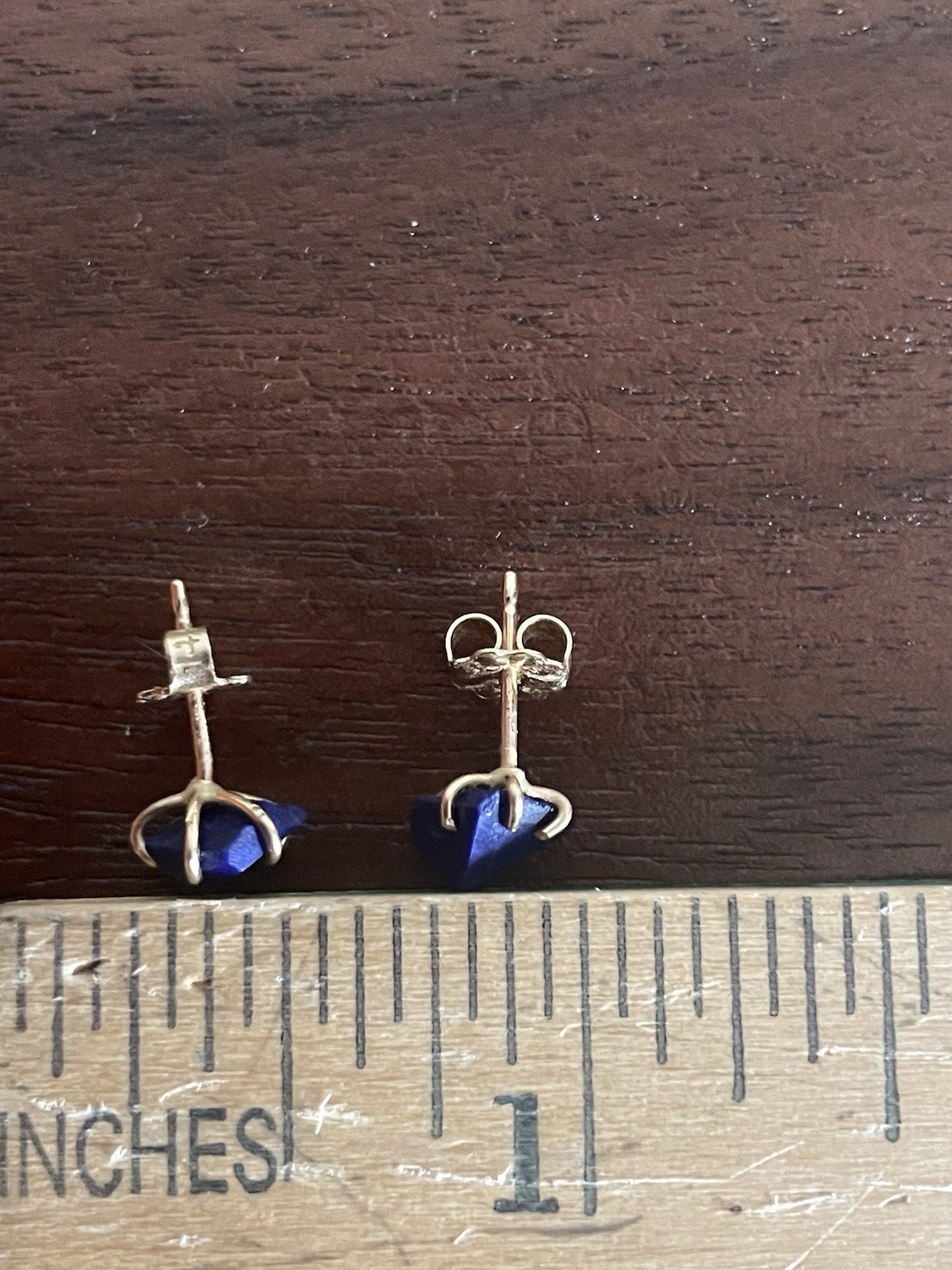 Variance Objects Lapis Studs Earrings - image 2