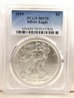 2018 American Silver Eagle PCGS MS70 656449.70/49157826