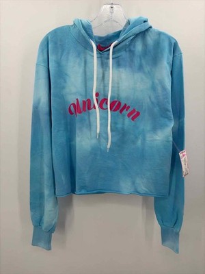 Pre-Owned IRENEISGOOD Blue Size XS Cotton Graphic Hooded Sweatshirt