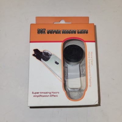 20X Super Macro Cell Phone Camera Lens Magnification Photography White Clear New