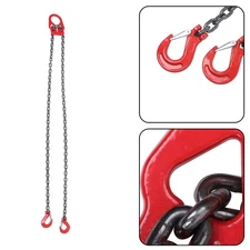 Lifting Chains with Adjuster Hooks 5/16 Inch x 10 Ft 7000lbs Chain Slings 2 Legs