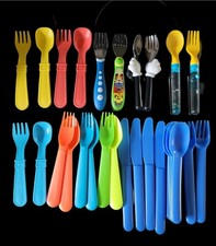 Cutlery Baby Toddler Child Metal Plastic Flatware Knife Fork Spoon Feeding