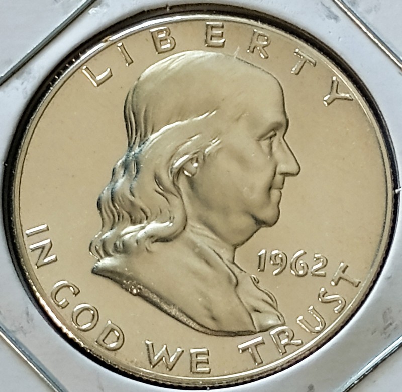 1962 PROOF BU Franklin Half Dollar, WOW, 64YO Great Coin, GREAT PRICE! FRS