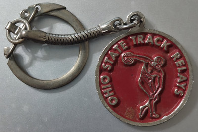 Vintage Ohio State Buckeyes Keychain Ohio State Track Relays Key Ring Souvenir