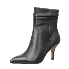 Bella Vita Womens 7.5 N Black Leather Danielle Pointed Toe Booties NIB KR1