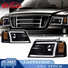 SINDAR LED Headlight Assembly  Driver/Passenger Side For Ford F150 2004-2008
