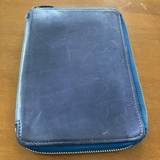 Hobonichi Techo Cover A6 Arts Science Navy Leather Used Collectible