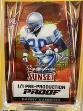 Marketplace image: 2025 Leaf Signature Series Proof Superfractor Sunset Barry Sanders 1/1