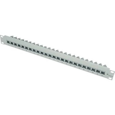 Telegärtner 100007007 24-Port Network Patchpanel 483mm (19) CAT 6A 1U Grey
