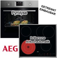 Aeg Herdset Backofen Pyrolyse Edelstahl Antifingerprint + Kochfeld BräTerzone 60