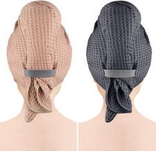 2 Pack Microfiber Hair Towel Wrap for Women Long, Curly Hair, Super Soft Hair