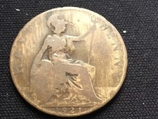1921 George V Halfpenny - British 1/2p