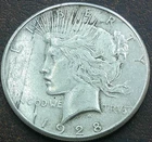 US 1928-S Peace Dollar  **