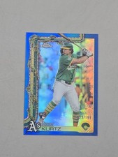 2025 Topps Holiday Baseball Nick Kurtz Blue Chrome Refractor 25/199 In Mint...