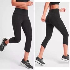 Athleta All In Capri Up Anything Tight Black Leggings Running Athletic size S