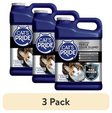 3 Pack Cats Triple Odor Guard Unscented Clumping Cat Litter 15 lb Jug Dust Free