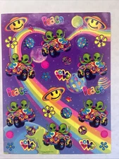 Vintage Lisa Frank Stickers Zoomer & Zorbit S389 One Sheet