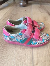 Gucci Bambi 463090 Kids Sneakers Style Pink Monogram GG Girls Shoes Size 32