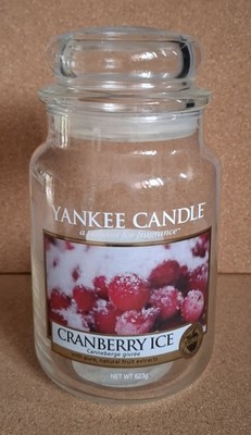 Yankee Cranberry Ice großes leeres Glas 623g Größe