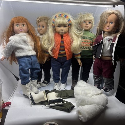 18  Dolls Heidi Ott Battat Tollytots w/ Winter Outfits Ice Skates Clothes