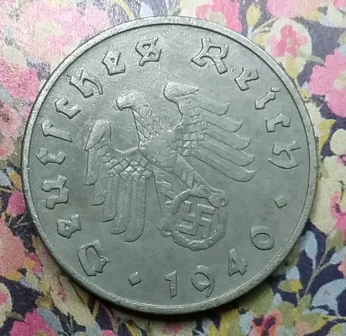 1940-D Germany Third Reich Coin   10 Reichspfennig  w/ swastika, Combined Shipp