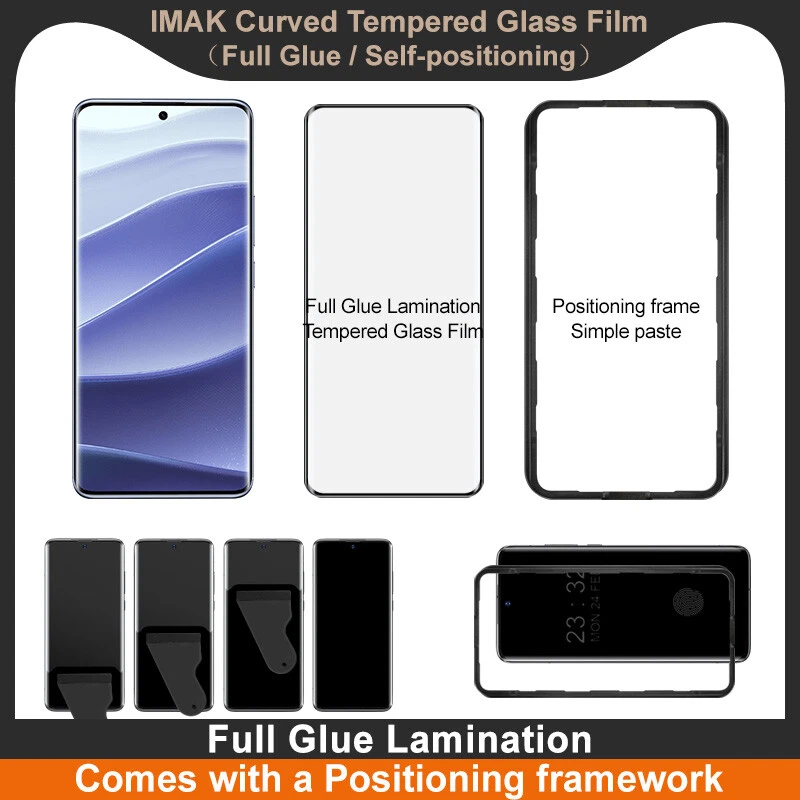 Protector de pantalla de vidrio de pegamento completo curvado 3D para XiaoMi Redmi Note 14 Pro+ 5G imak Foto 2 de 4