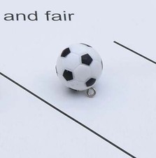 20MM Cute Soccer Ball Sport Charm with Silver Eye Pin