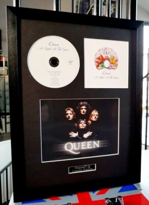 Queen Framed ORIGINAL CD-A Night At The Opera-Freddie Mercury Bohemian Rhapsody 