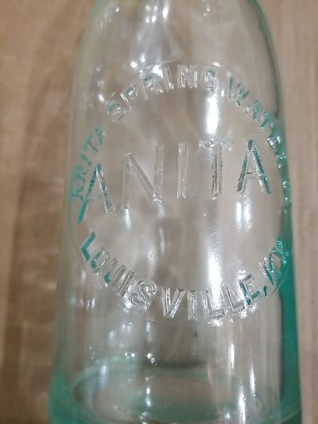 Antique glass Anita Springs Water Co 1/2 gallon bottle Louisville Ky eBay