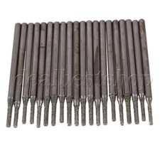20pcs 1.5mm Lapidary Diamond Coated Hole Drill Bit Gems Glass Tile Silver