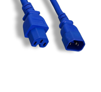 3Ft BLU Power Cable for CAB-C15-CBN C14-C15 Cisco Cabinet Jumper Cord to PDU UPS