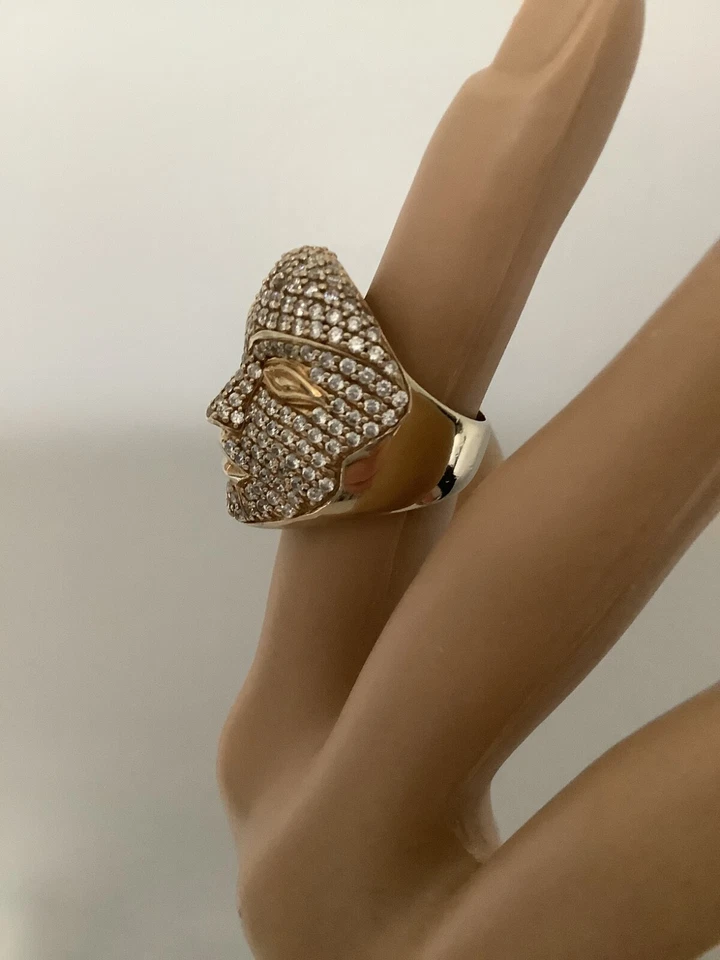 Anillo Sonia Bitton de 2,13 quilates con cara de circonita cúbica de oro amarillo de plata de ley talla 6 Foto 4 de 4