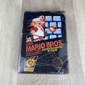 Super Mario Bros NES CIB Complete In Box Authentic 5 Screw Cartridge - Black Tab