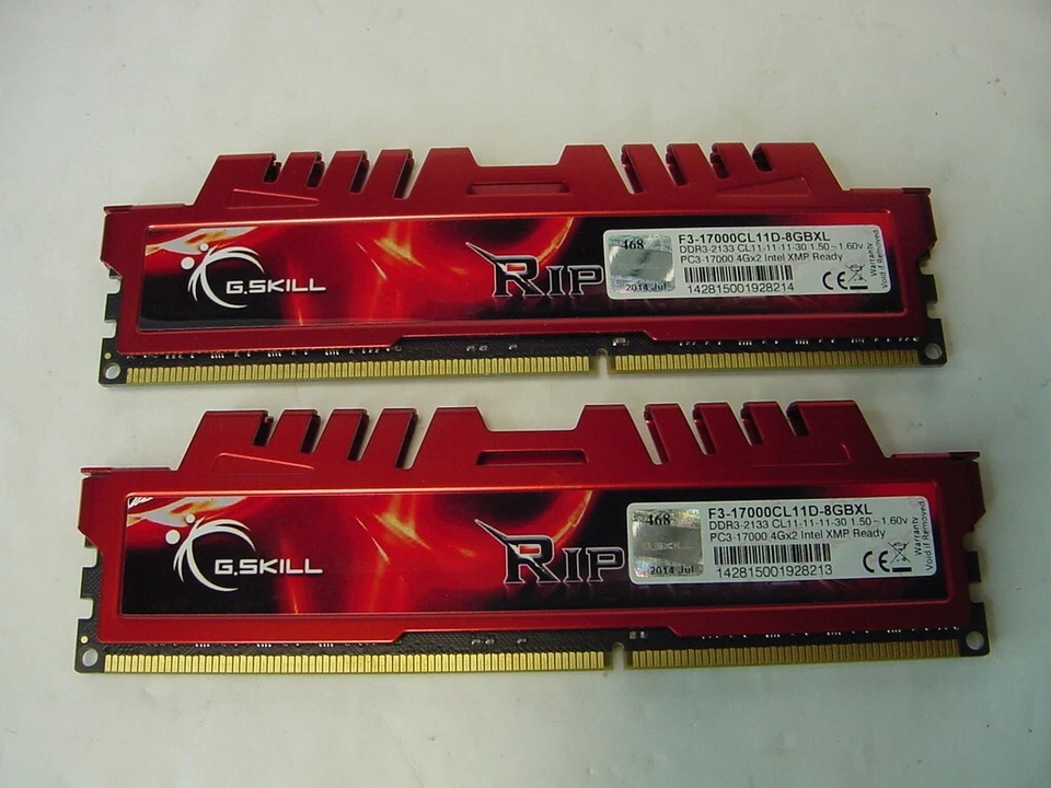 COMPUTER MEMORY 8GB G. SKILL RIPJAWS X DDR3 1.60V PC3-17000 F3-17000CL11D-8GBXL - Image 2 of 4