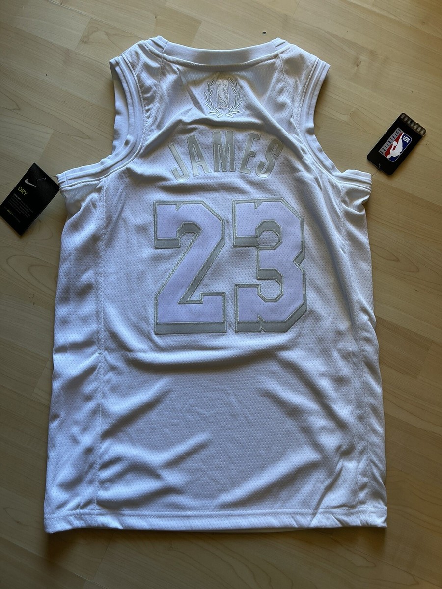 Nike Lakers Lebron James Jersey White Authentic Stitched 60 3xl