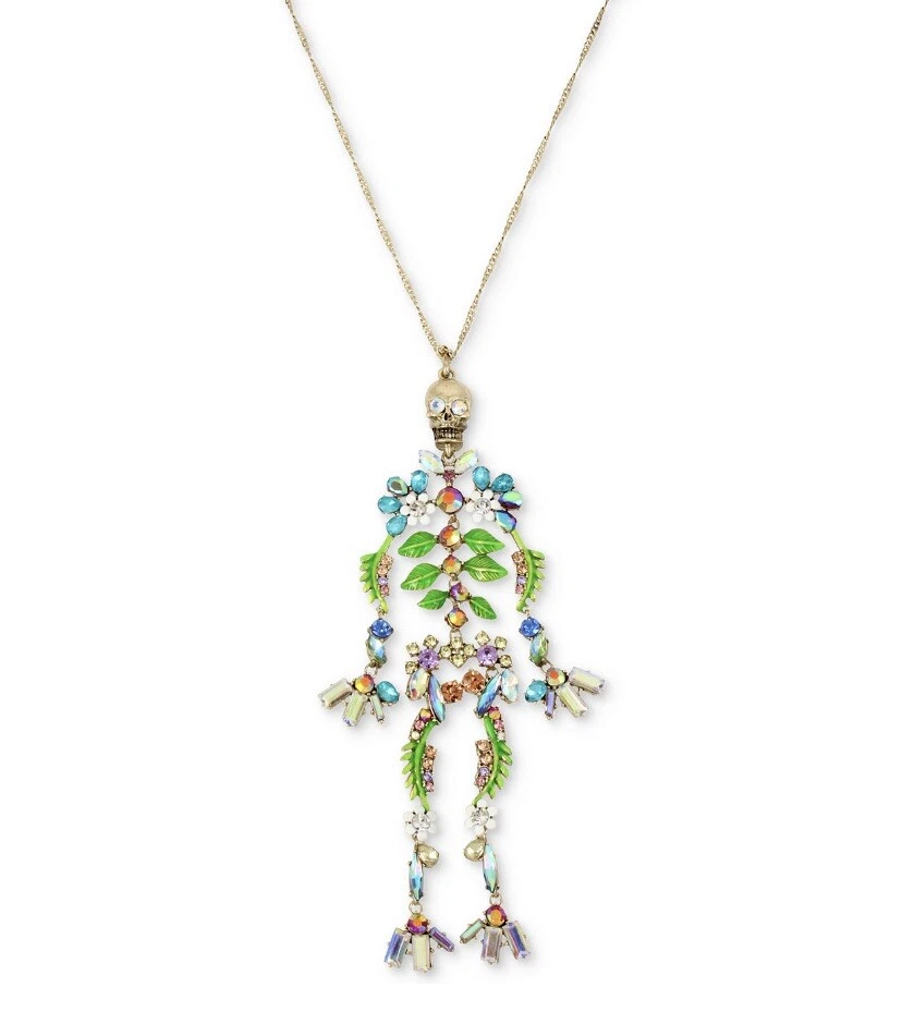 Betsey johnson skeleton best sale necklace