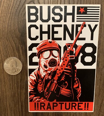 Adrian Lee Newskool Tattoo REZISTR Rare Sticker 2008 Bush Cheney Graffiti Art