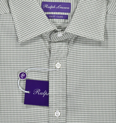 Ralph Lauren Purple Label Easy Care Checkered Dress Shirt New $450