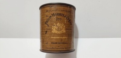 canned cigarettes for sale Antique Philip Morris English Blend 50 Cigarettes, Humidorepac Tobacco Tin