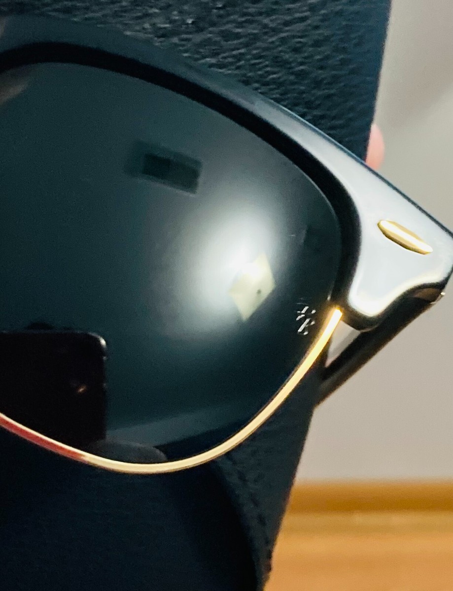Ray-Ban RB3016 Clubmaster Polished Black/Gold W0365  display picture 2