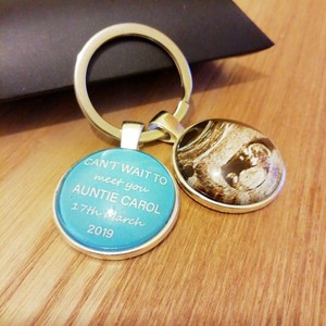 personalised baby scan keyring