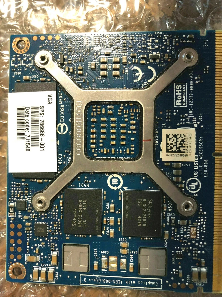 HP Nvidia Quadro K2200M 2GB GDDR5 Graphics Video Card N15P Q5 A2 786688 001