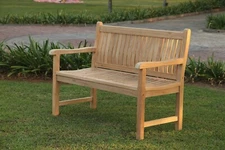 Two Person Bench 48"X37"X25"- Heavy A Grade Wood-Brass Hardware-SHIP INCLUDED