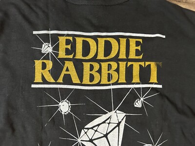 80s USA製 EDDIE RABBITT Tシャツ バンT コピーライト Vintage 1982 Eddie Rabbitt Diamond Anniversary Tour Single Stitch