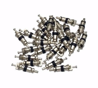 50 Qty A/C Universal Schrader Valve Core Fitting GM Ford Honda 134A Black Seal