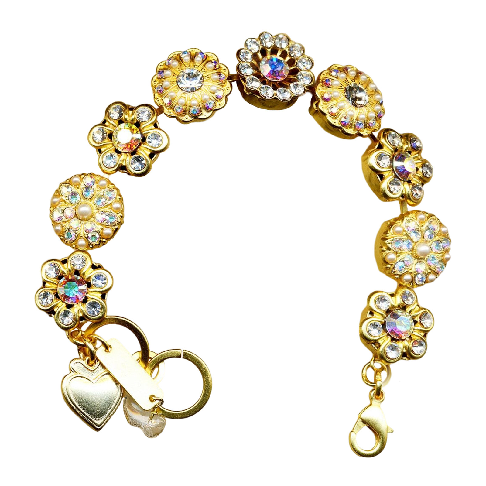 Floral Pearl Vitrail Swarovski Crystal Bracelet by Mariana for Women-image